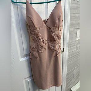 Pink Floral Fashiona Nova Bodycon Dress